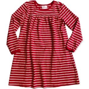 Hanna Anderson Long Sleeve Skater Dress Size 8/130 Red White Stripe